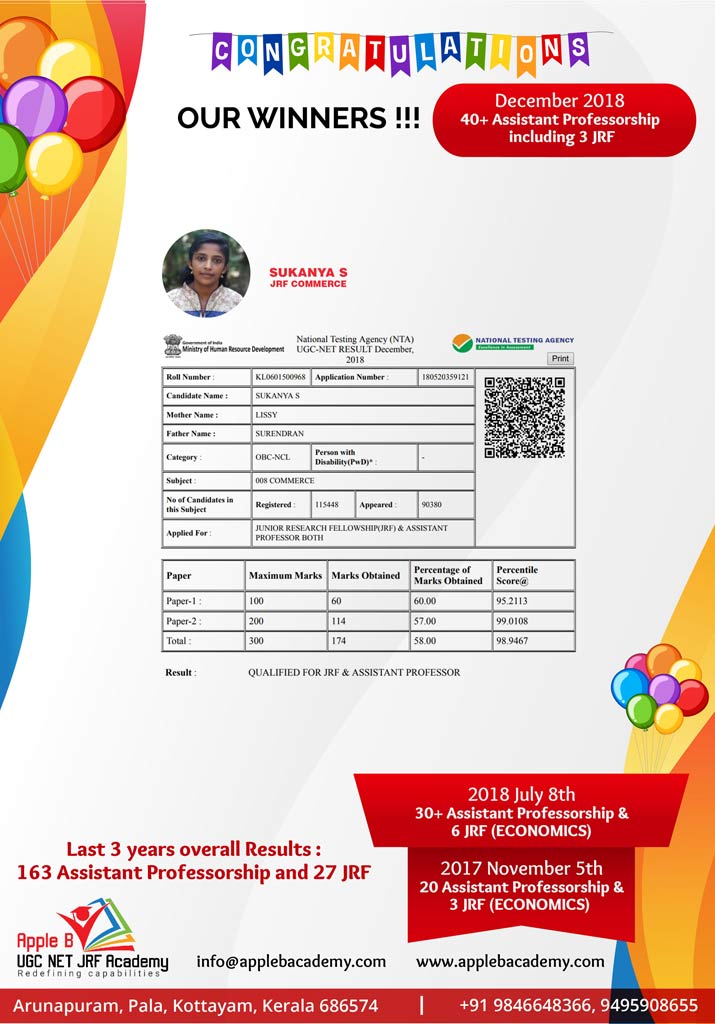 UGC NET economics classes in kerala