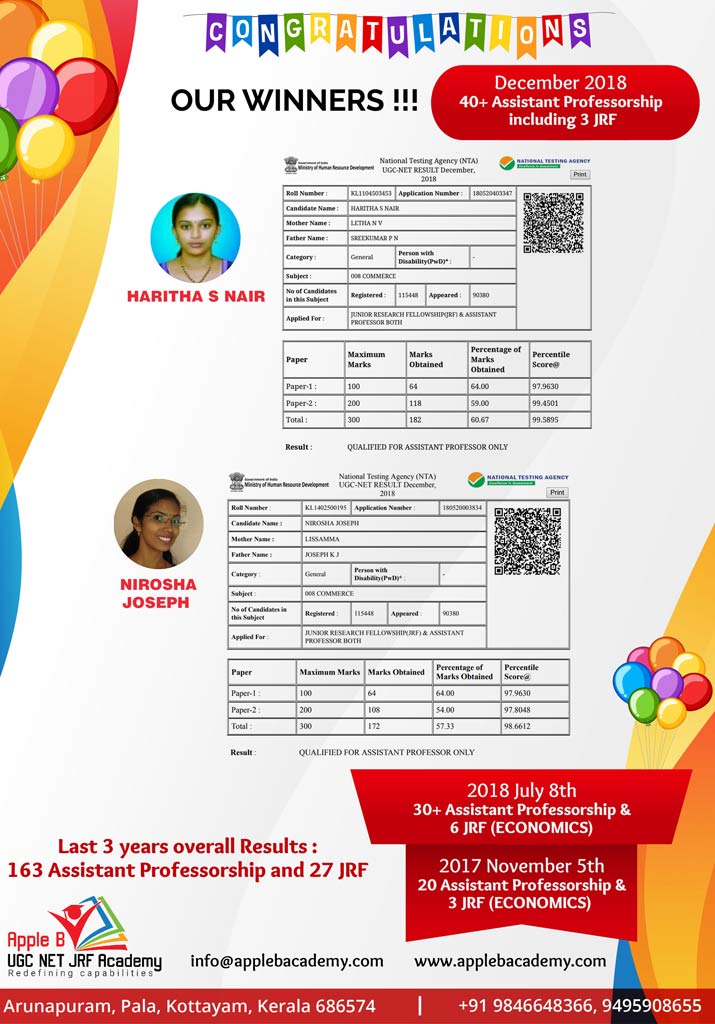 UGC NET economics classes in kerala