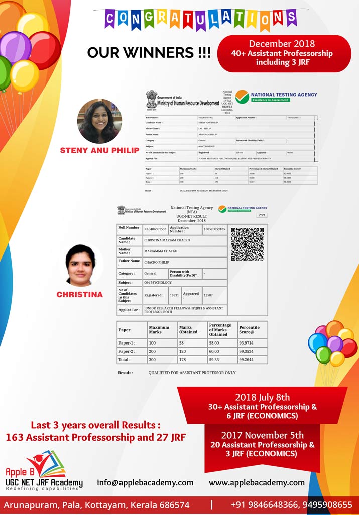 UGC NET economics classes in kerala